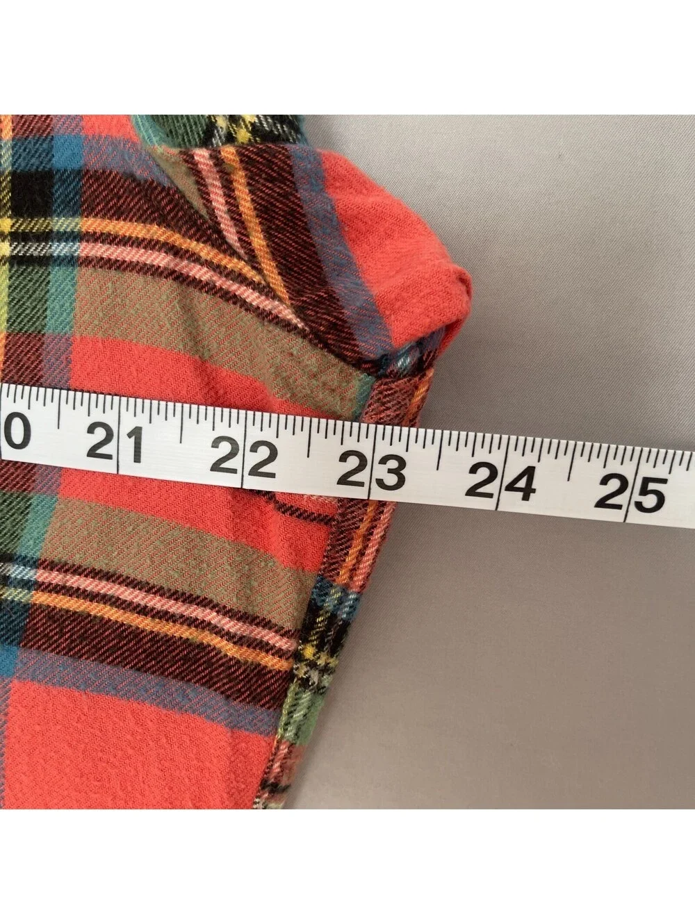J. Crew Mens Red Plaid Flannel Shirt Large Long Sleeve